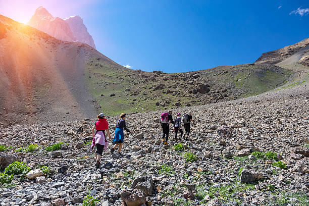 istock Group of Hikers Walking into Wilderness 487082628
