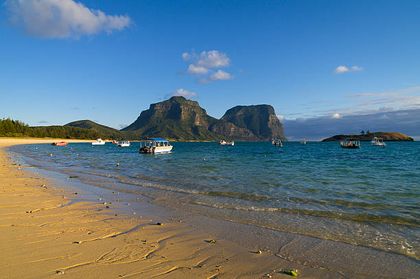 istock Boats on Lord Howe Island Lagoon, Australia 487085564
