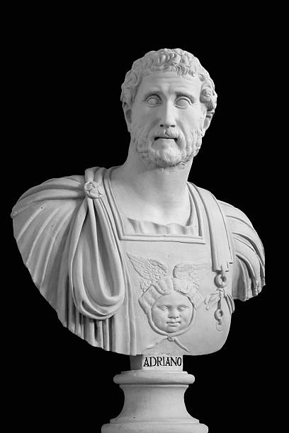 imperatore dell'impero romano publius aelius traianus hadrianus - augustus caesar foto e immagini stock