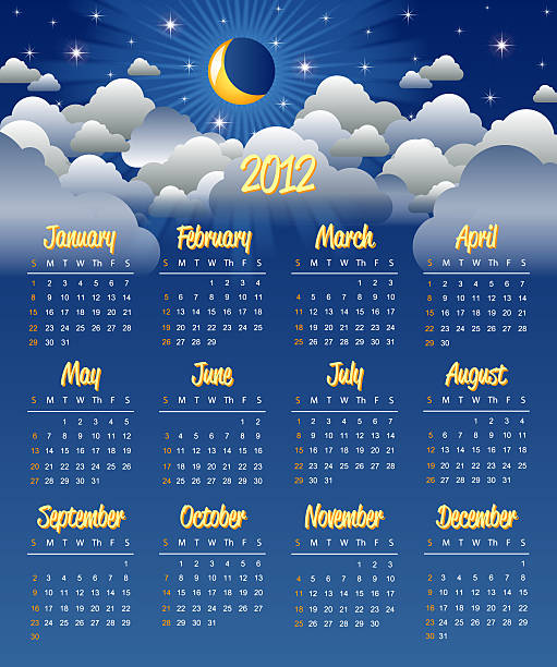 ilustraciones, imágenes clip art, dibujos animados e iconos de stock de calendario de 2012 - april calendar 2012 time