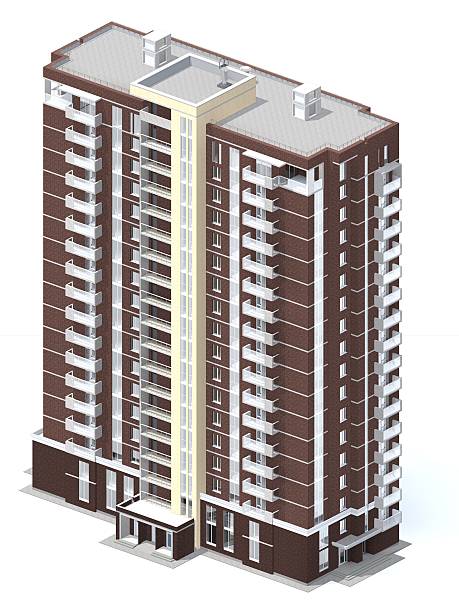 istock 3d rendering of modern multi-storey residential building 487088384