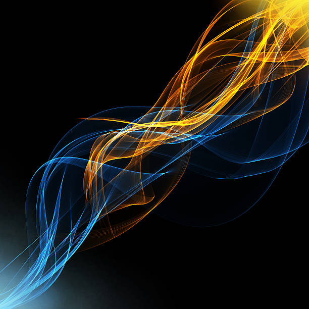 heat and cold abstract background with hot and cold smoke blue sparks stock pictures, royalty-free photos & images