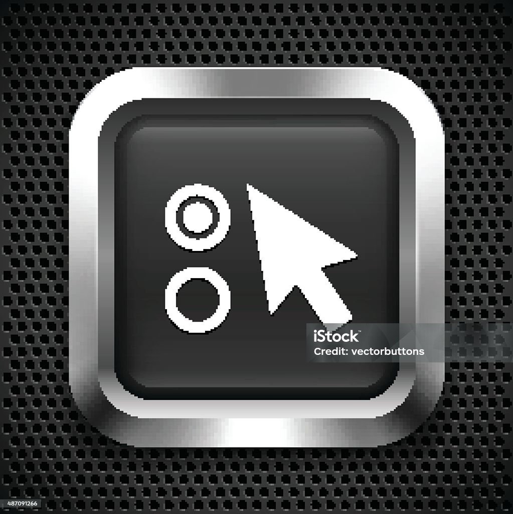 Option Button Computer Computer Options On Black Square Button Stock Illustration - Download ...