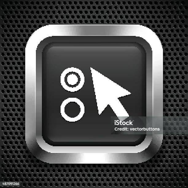 Option Button Computer Computer Options On Black Square Button Stock Illustration - Download ...