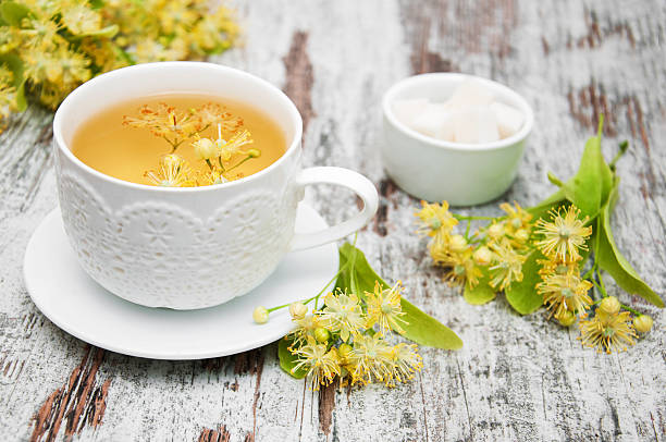 istock cup of herbal tea with linden flowers 487092078