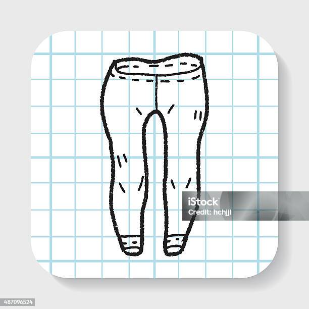 Pant Doodle Stock Illustration - Download Image Now - 2015, Active Lifestyle, Adult