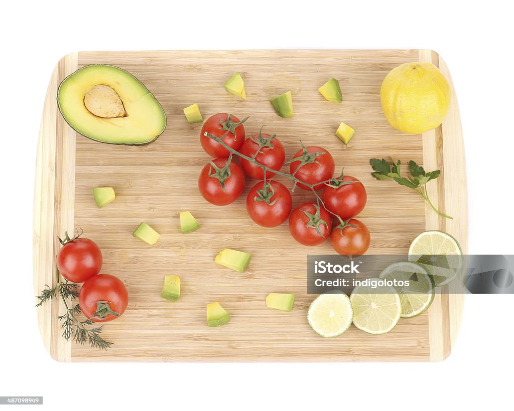 Variedad de frutas y verduras. - Foto de stock de Acostado libre de derechos