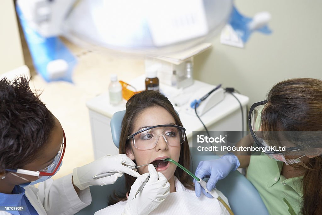 Teenage Girl at Dentist's Office Dental Assistant Stock Photo