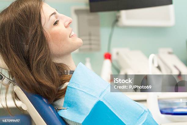 Young Woman On Dentist Studio Stock Photo - Download Image Now - 20-24 Years, Adult, Beauty