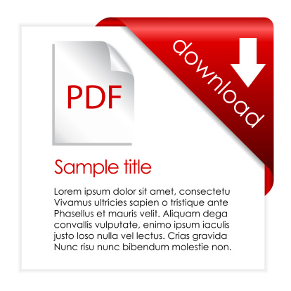 Pdf file download icon with file description