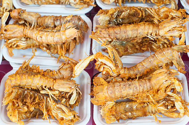 istock Mantis shrimps in seafood market. 487100357