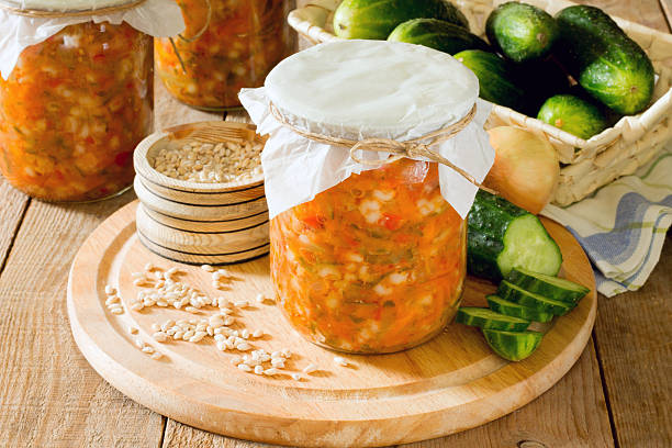 istock preserves pearl barley, cucumber 487100934