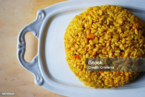 Risotto Alla Zucca - Fotografie stock e altre immagini di Riso integrale - Riso integrale, Zucca, Alimentazione sana