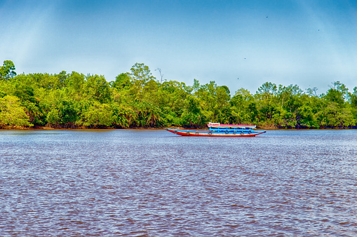 Boat on the Suriname River, Suriname, South America