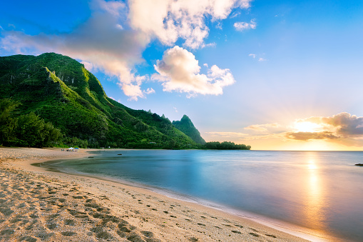 Bali Hai from Tunnels Beach, Kauai, Hawaii