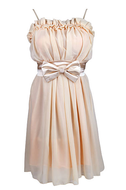 istock Beige cocktail dress 487105755