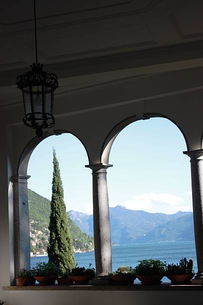 istock Window overlooking to Lake Como in Lombardy, Italy 487107950