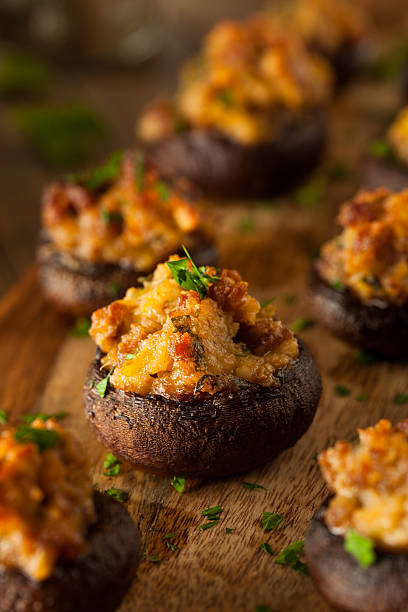 istock Homemade Sausage Stuffed Mushrooms 487108018