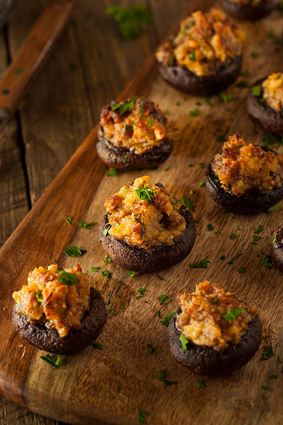 istock Homemade Sausage Stuffed Mushrooms 487108028