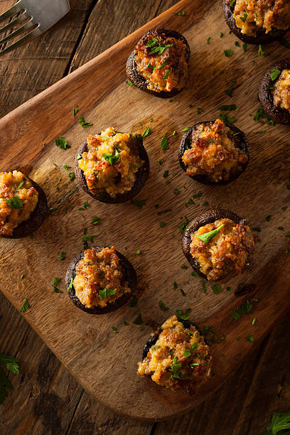 istock Homemade Sausage Stuffed Mushrooms 487109602