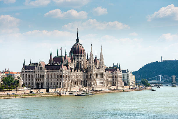istock Hungarian Parliament in Budapest across the Danube 487112644