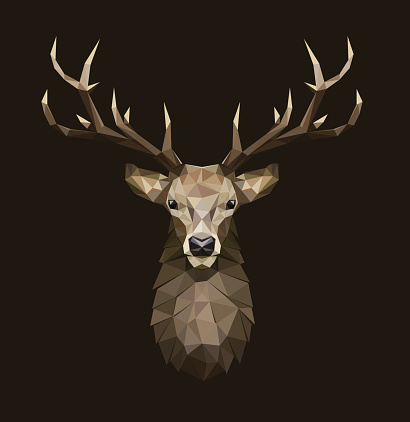 ow poly deer illustration