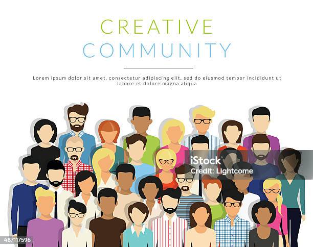 Group Of People Stock Illustration - Download Image Now - Family, Organized Group, Community