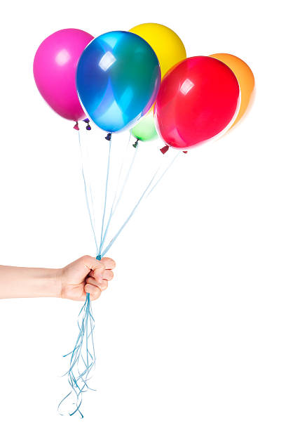 istock human hand gives flying balloons 487120833