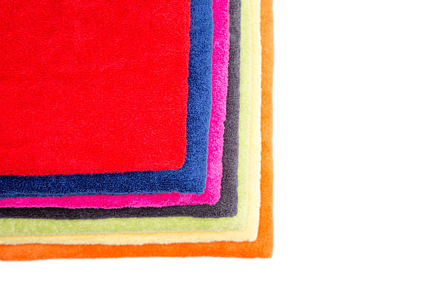 istock Colorful stack of fluffy clean fresh towels 487121349