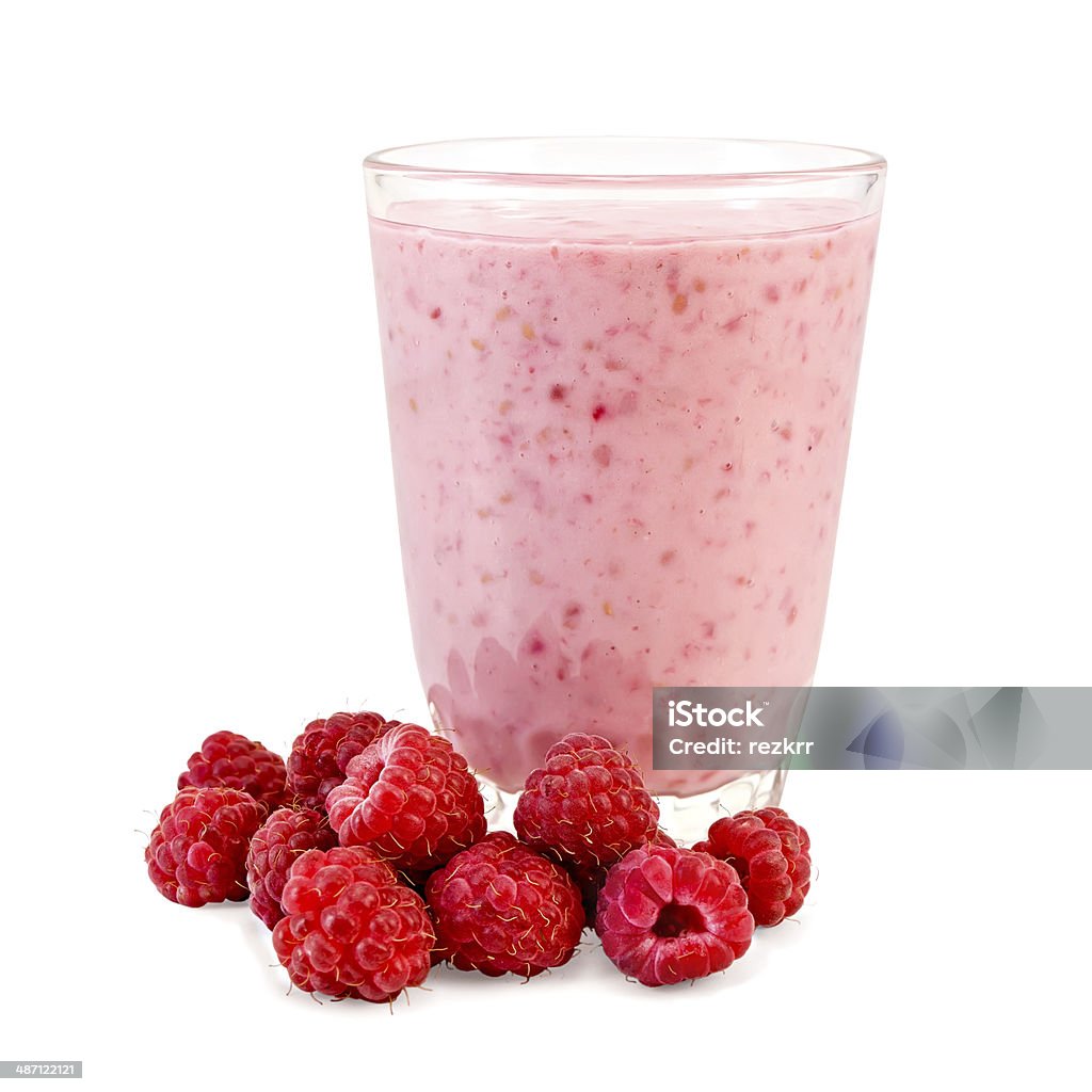 Batido com Framboesas - Royalty-free Alimentação Saudável Foto de stock