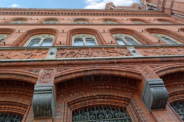 istock Facade of Red Town Hall (Rotes Rathaus) in Berlin, Germany 487123628