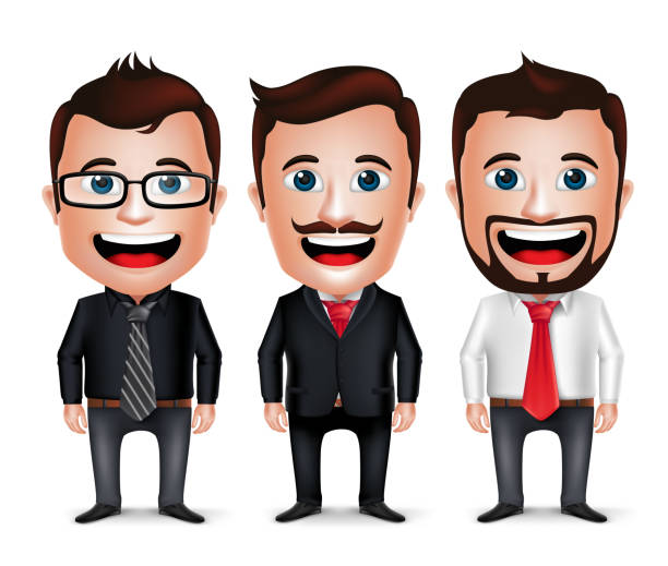 Businessman Cartoon Character With Different Business Attire And Necktie  Stock Illustration - Download Image Now - iStock