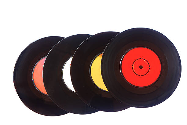 istock Vinyl record vintage analog music recording medium 487124019