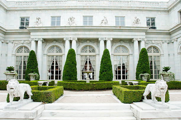 Newport, USA - July 18, 2015: Rosecliff is one of the Gilded Age mansions built by architect Stanford White between 1898-1902