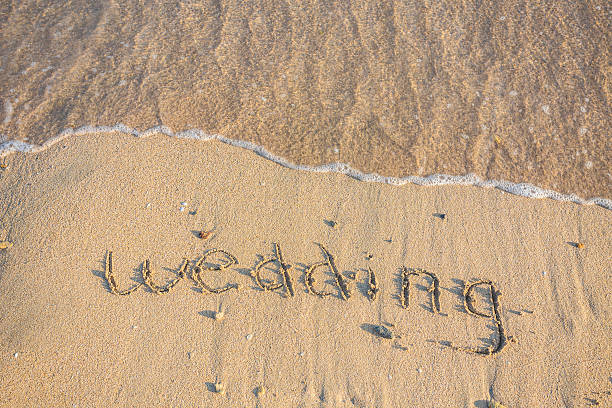 istock Wedding written in the Sand 487124423