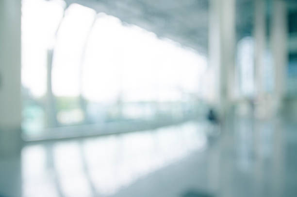 istock Blurred, Out of focus office reception background 487124494