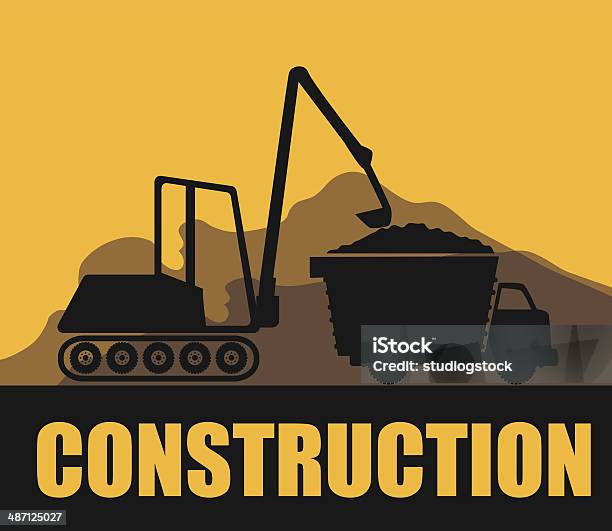 Construction Design Stock Illustration - Download Image Now - Backhoe, Commercial Land Vehicle, Computer Graphic
