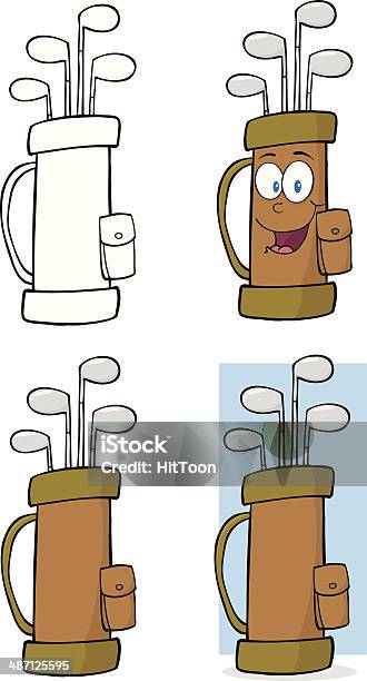 Collection Of Golf Club Mascot Stock Illustration - Download Image Now - African Ethnicity, African-American Ethnicity, Black And White