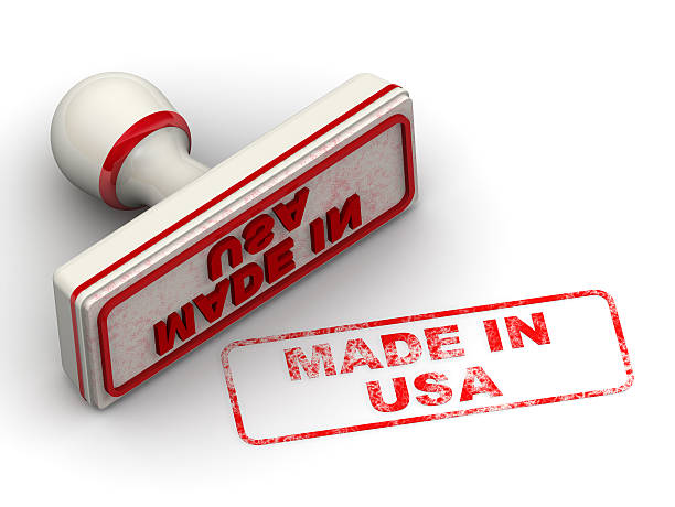 istock Made in USA. Seal and imprint 487137450