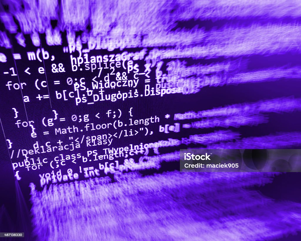 Software Developer Programming Code On Computer Stock Photo - Download ...