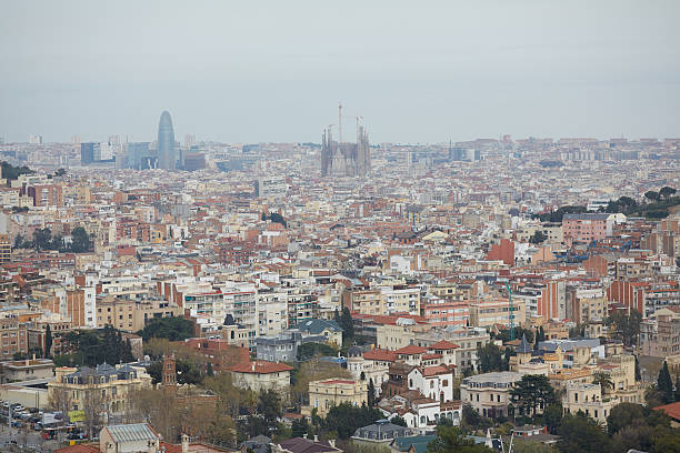 istock views of Barcelona from the top 487139544