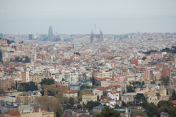 istock views of Barcelona from the top 487139546