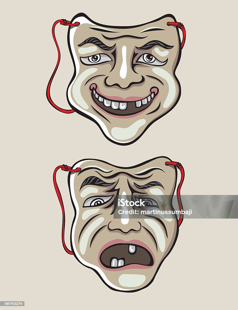 Teathre Mask Teathre Mask, art vector design 2015 stock vector