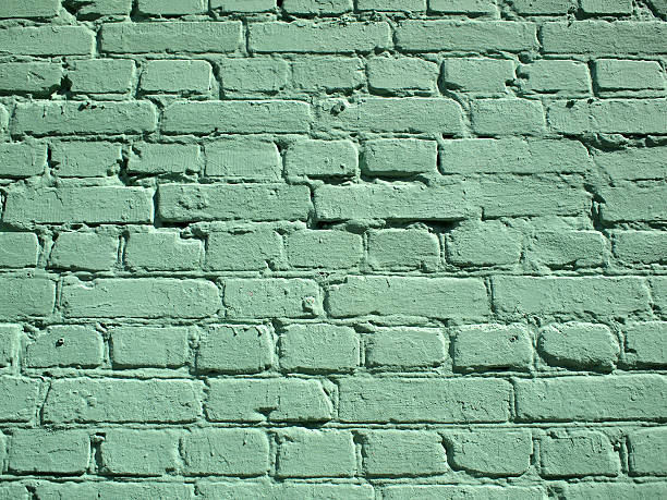 istock Detail of a green brick wall 487143872