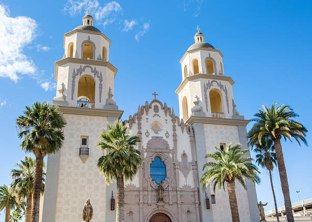 istock Tucson's St. Augustine Cathedral Surrounded by Palms 487145542