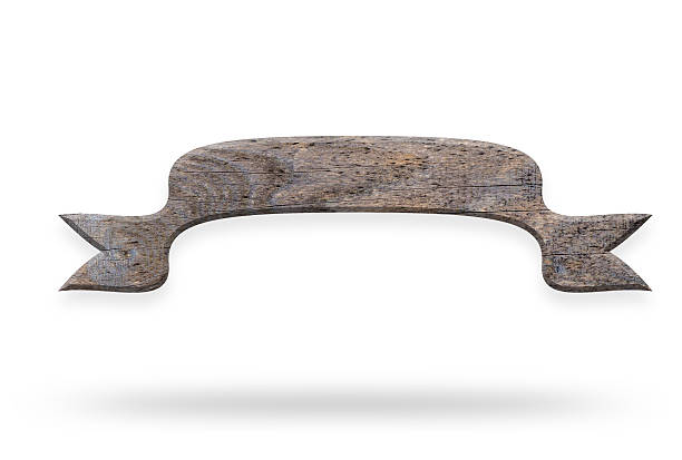 istock Dirty old Wooden Banner Badge 487145888