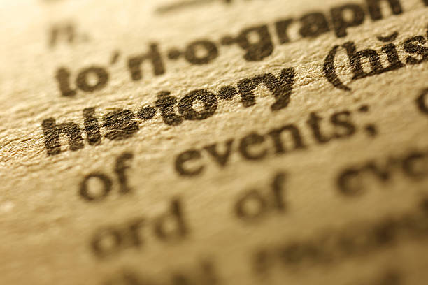 Dictionary Series - History Selective focus on the word " History "ï¼shot with very shallow depth of field. history stock pictures, royalty-free photos & images