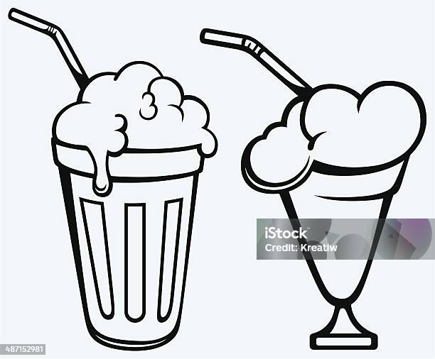 Milk Shake Stock Illustration - Download Image Now - Authority, Black Color, Clip Art