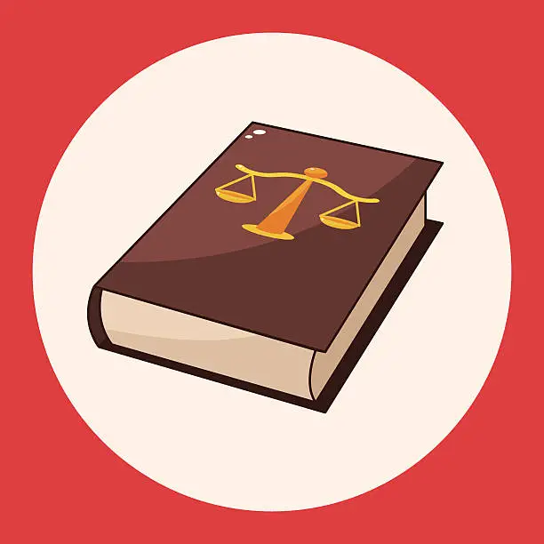 Vector illustration of law book theme elements