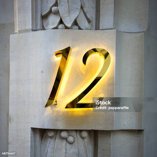 Number 12 Stock Photo - Download Image Now - Back Lit, Decoration, Design